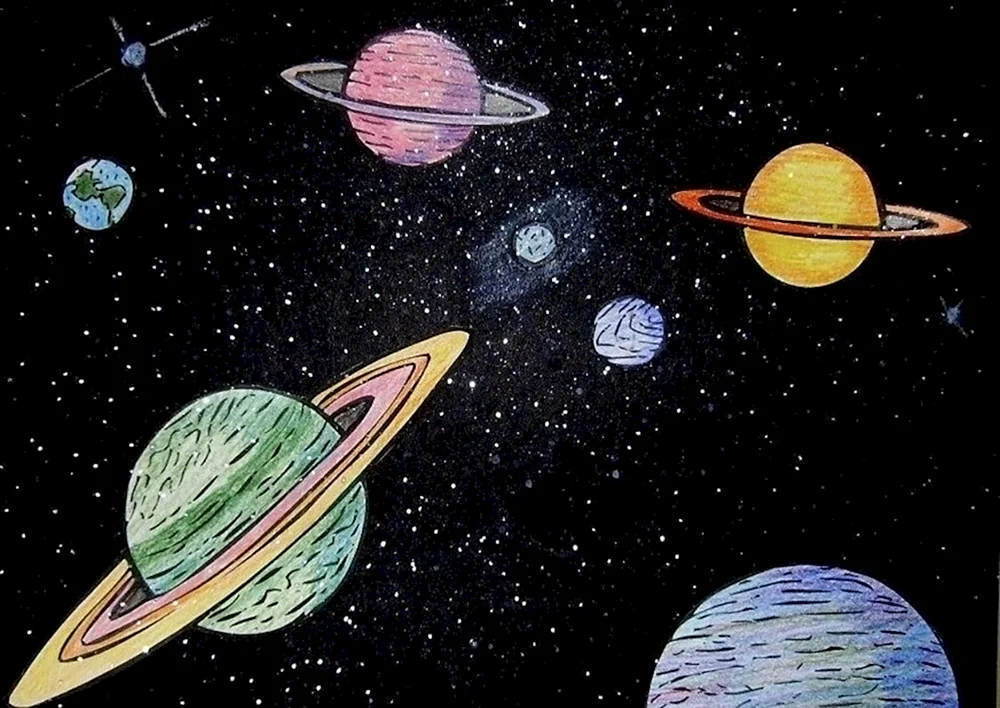 Kosmos-Zeichnung