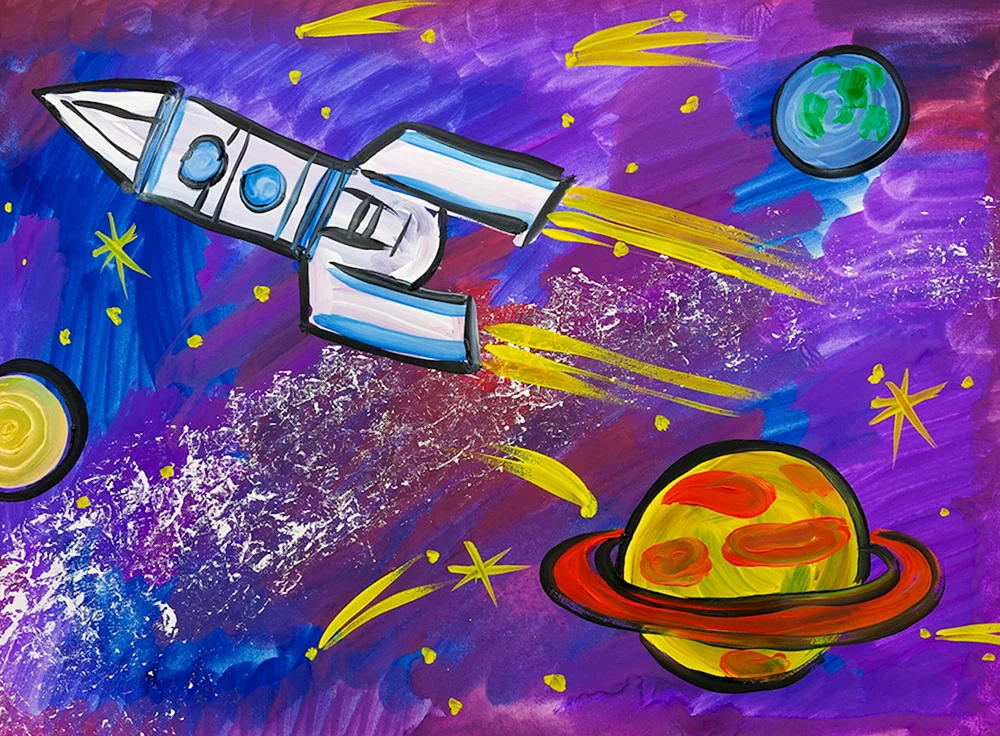Cosmos-Zeichnung für Kinder