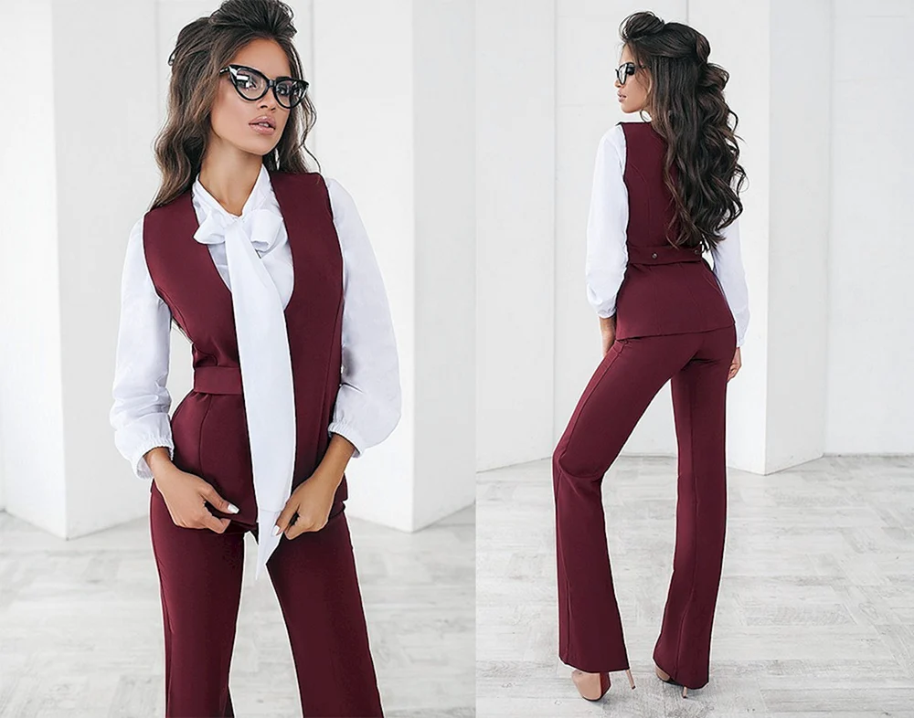 Oji roter Hosenanzug Damen 50- 52
