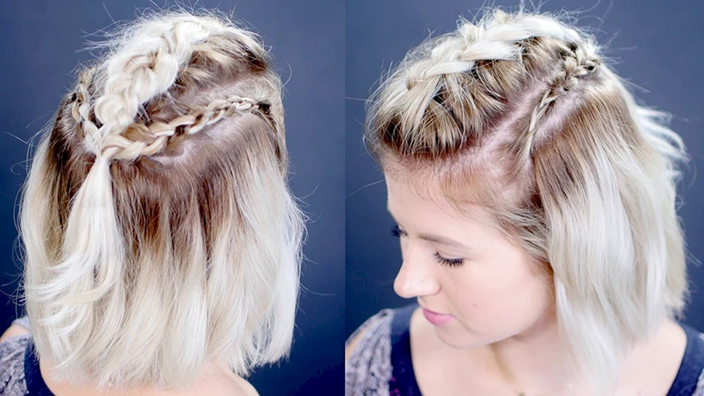 Frisuren mit Zöpfen auf mittlerem Haar