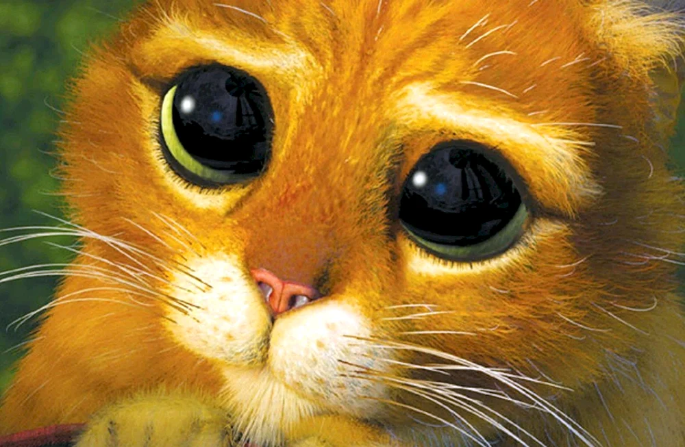 Stiefelkater Shrek Augen