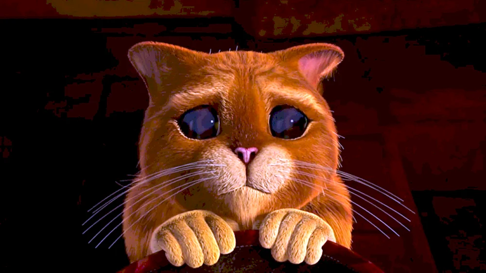 Stiefelkater Shrek Augen