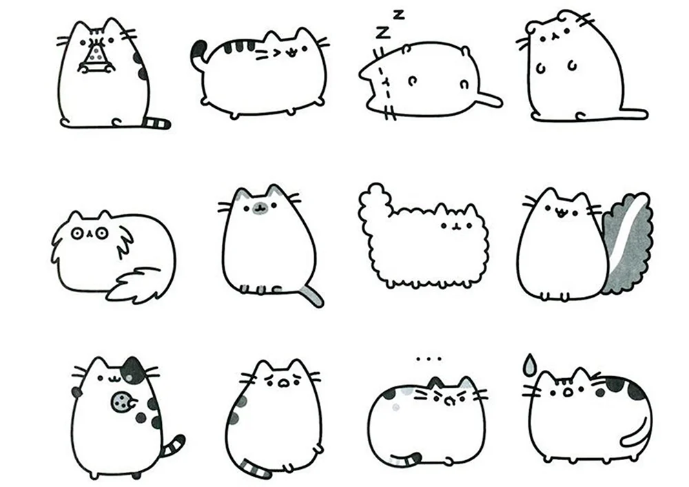 Pusheen Katze Malvorlagen