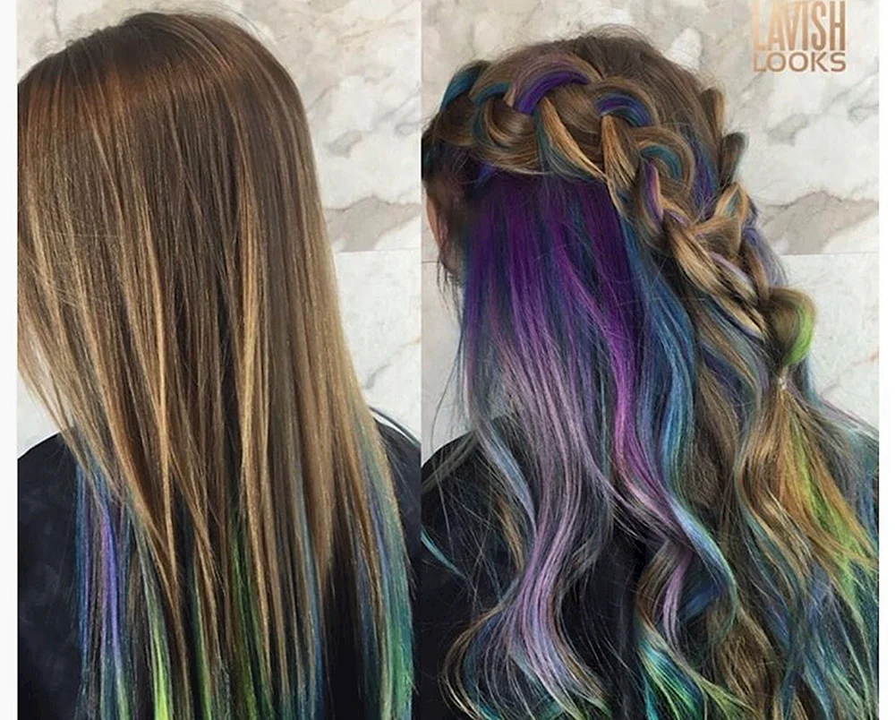 Frisuren mit mehrfarbigen Strähnen