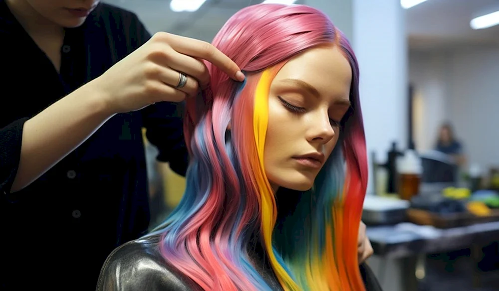 Gefärbtes Haar