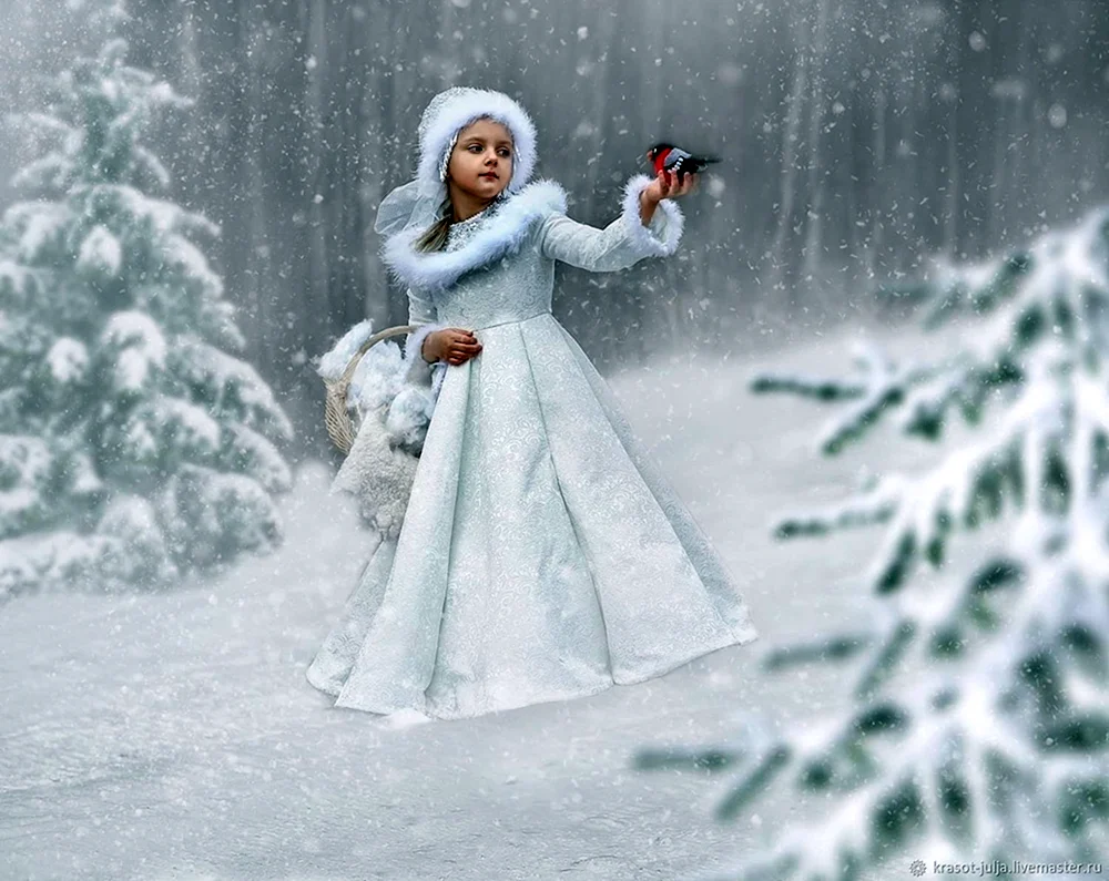Schönes Schneemädchen