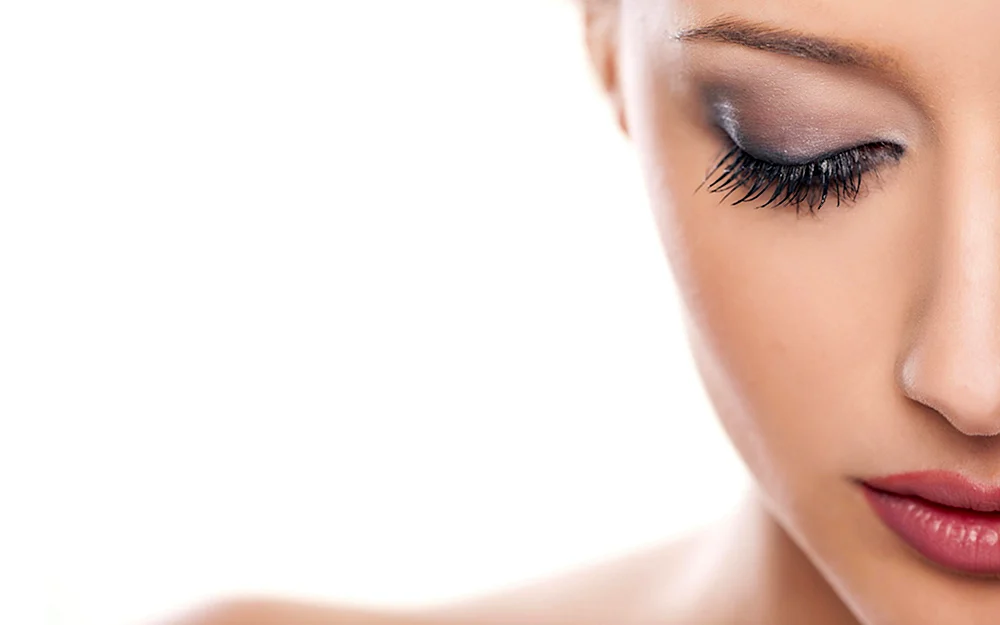 Schönes Gesicht mit Wimpern