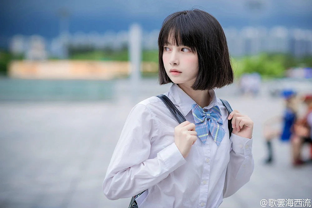 Schöne Mädchen in Japan