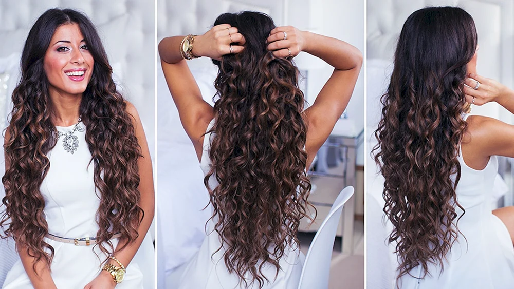 Schöne Locken für langes Haar