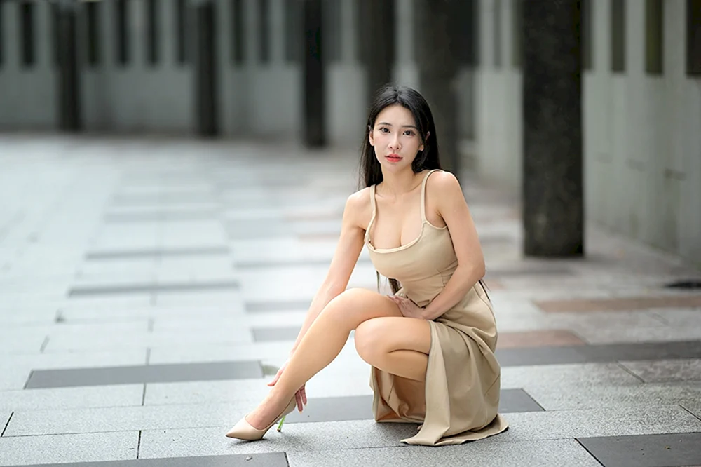 Schöne Beine asiatischer Frauen