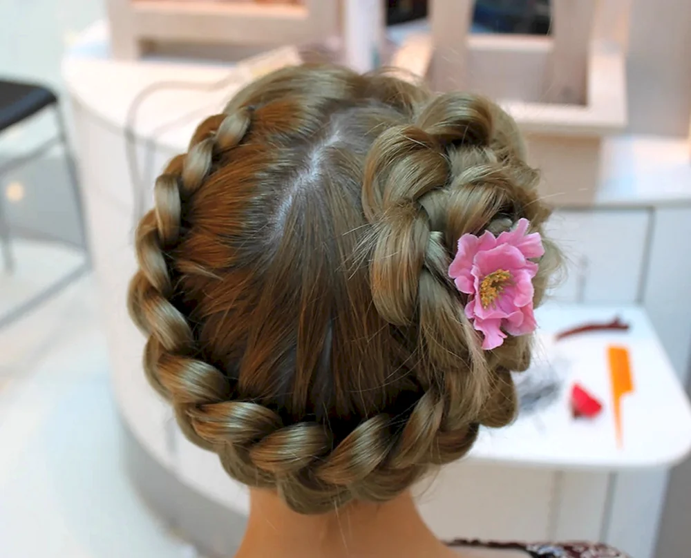Geflechtfrisuren für Mädchen Drachenschwanz