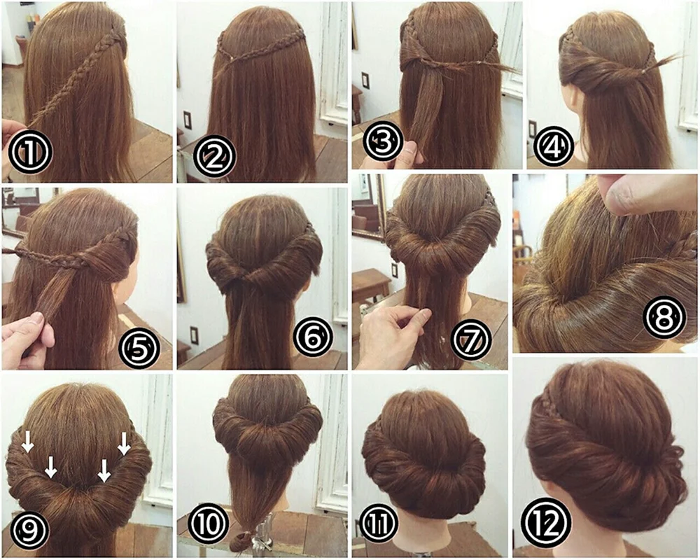 Schönheitsfrisuren Schritt-für-Schritt-Frisuren für mittellanges Haar