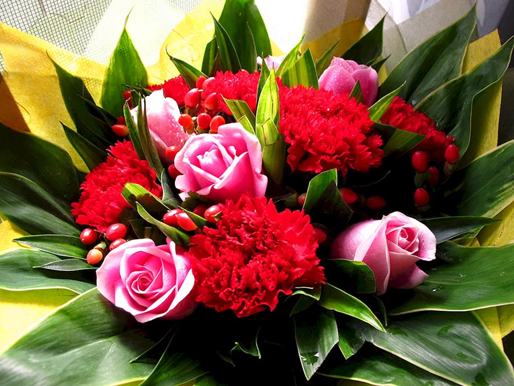Korb voller Blumen