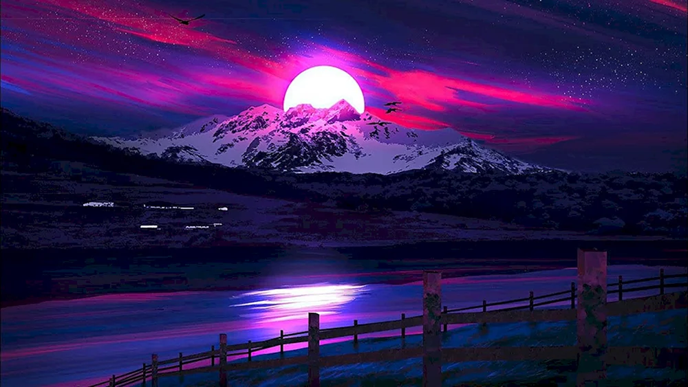 Schöne Nachtlandschaft