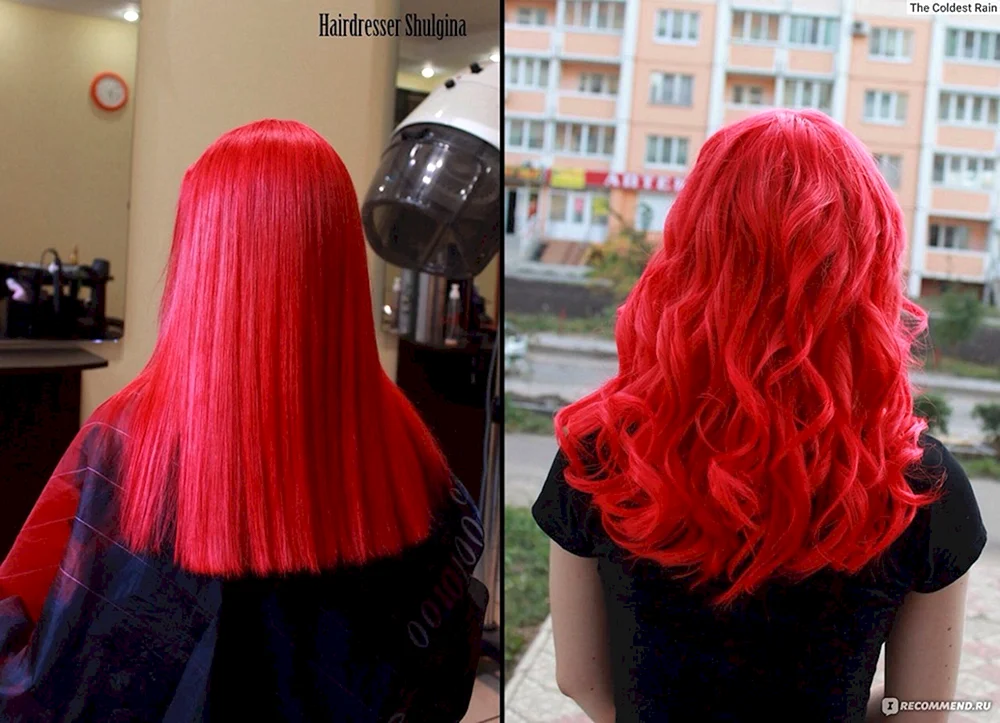 Blond mit rosa Strähnen