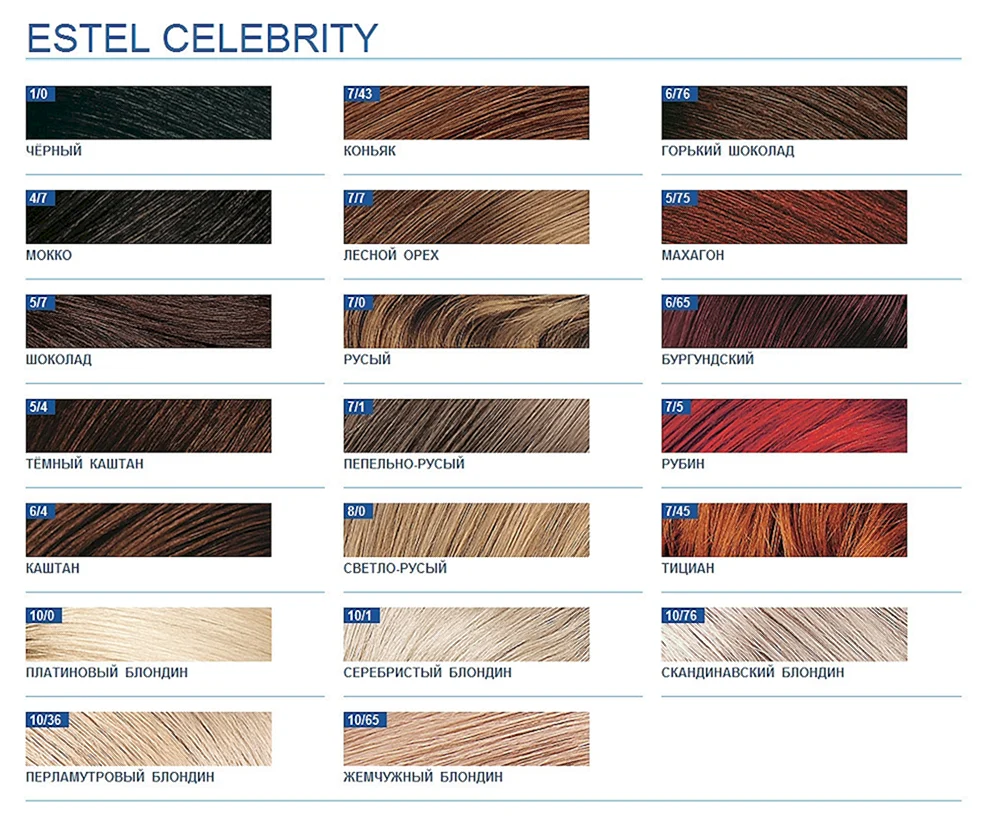 Estel Love Aufheller Estel Love Haarfärbemittel Celebrity Farbpalette
