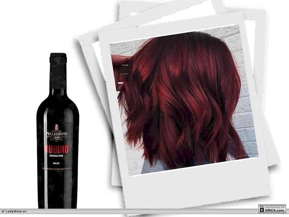 Marsala Burgunder Haarfarbe