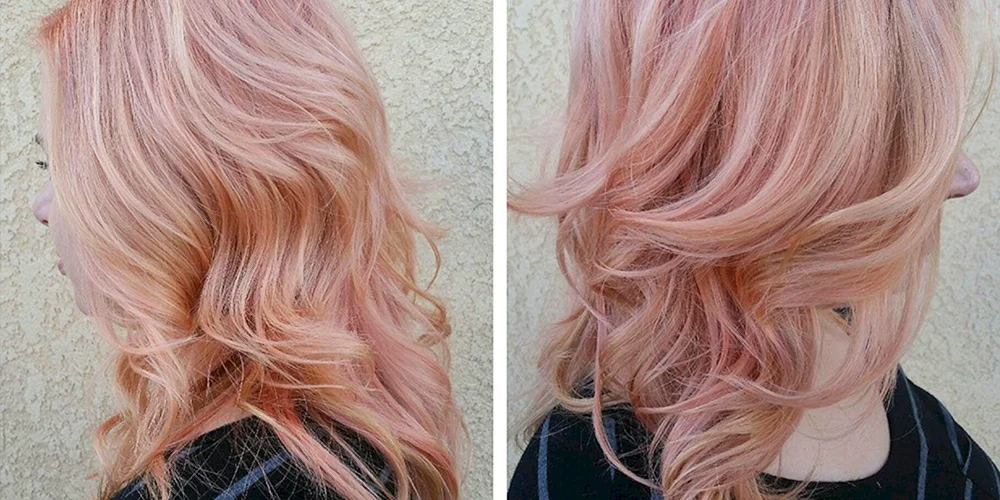 Blond mit pinkem Farbton