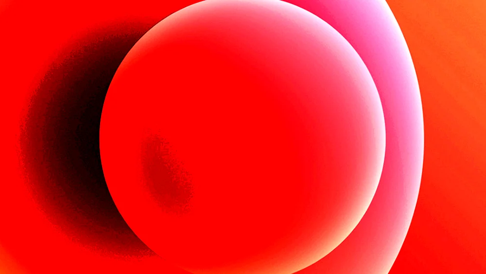 Roter Bildschirmhintergrund auf dem iPhone