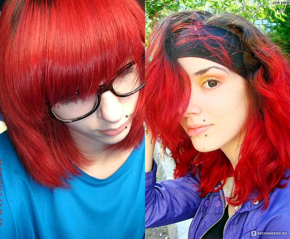 Rotes Haar ohne Aufhellung
