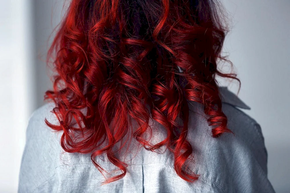 Rotes Haar ohne Aufhellung