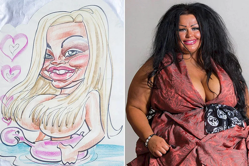 Karikatur Frau