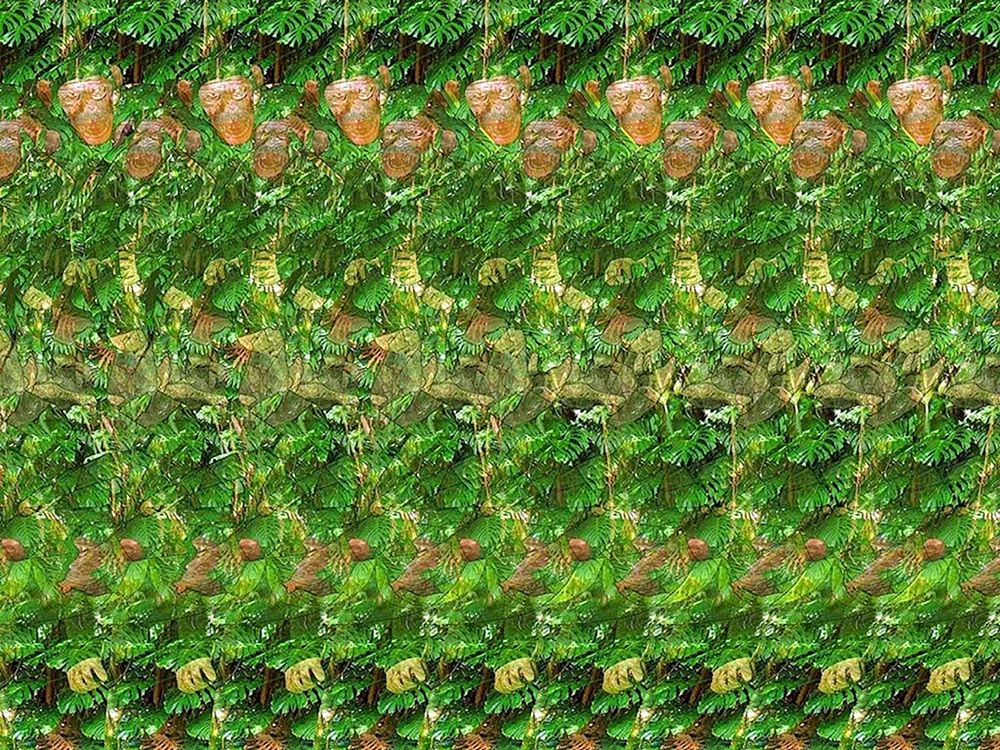 Buddha Stereogramm mit Antworten