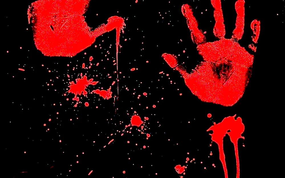 Blut auf schwarzem Hintergrund