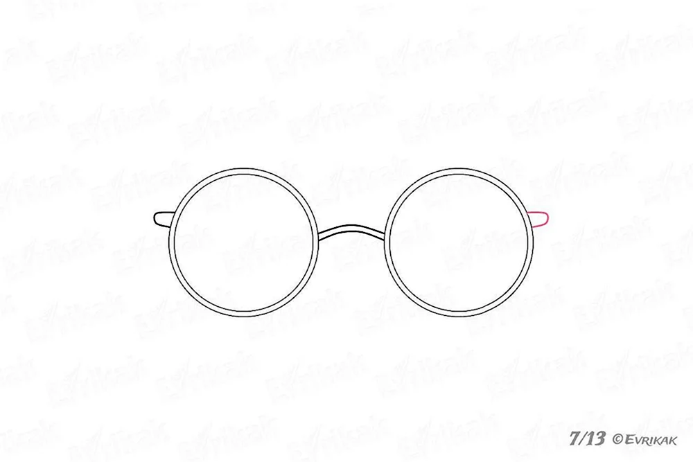 Harry Potter Brille Bleistiftzeichnung