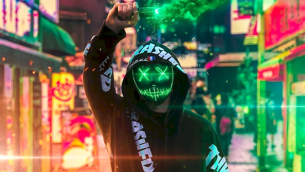Cooler Maskenmann