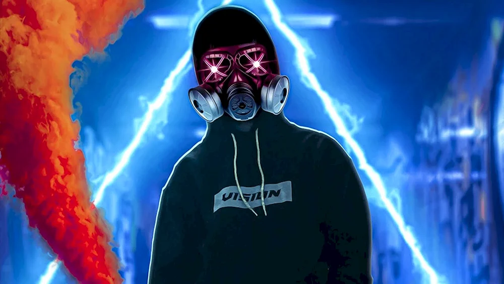Cool Leute in Masken