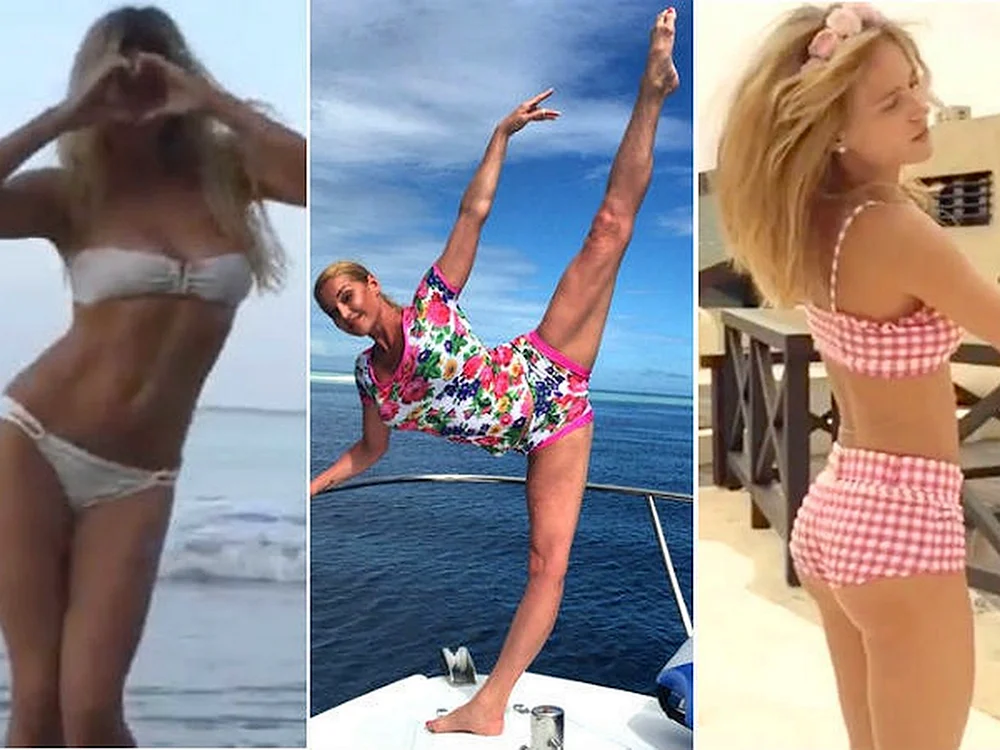 Ksenia Sobtschak im Badeanzug ohne Photoshop