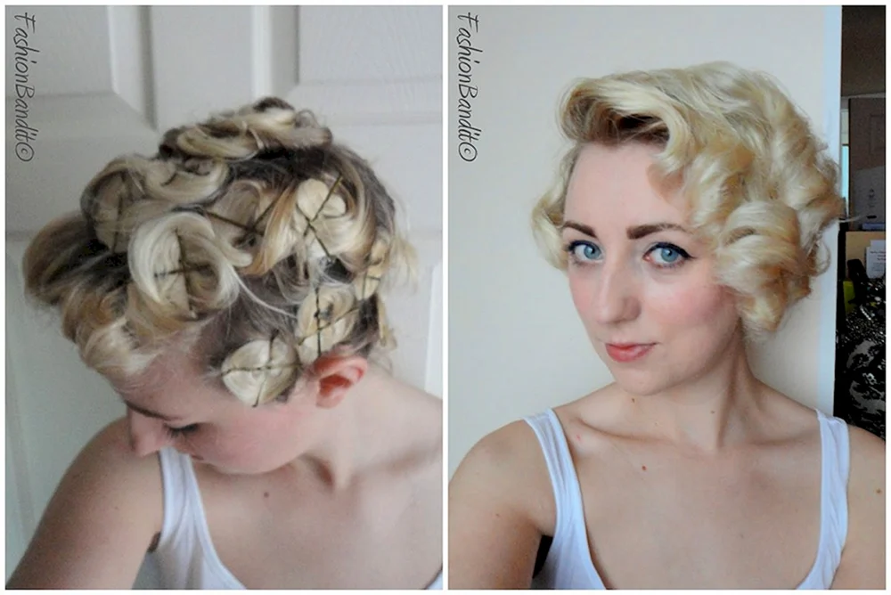 Locken mit dem Glätteisen