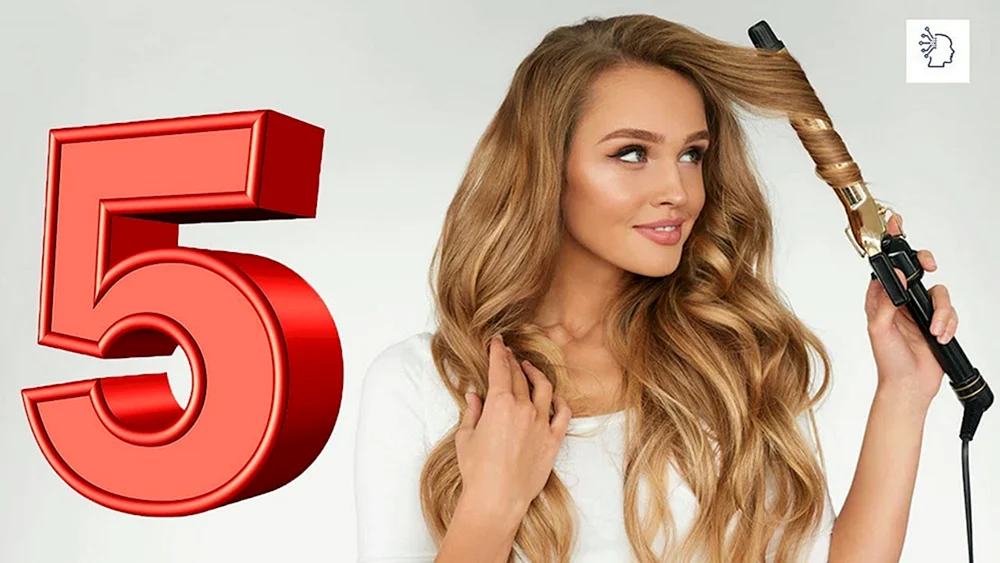 Lange Locken auf langem Haar mit Glätteisen