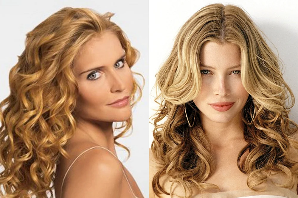 Lange Locken für mittleres Haar