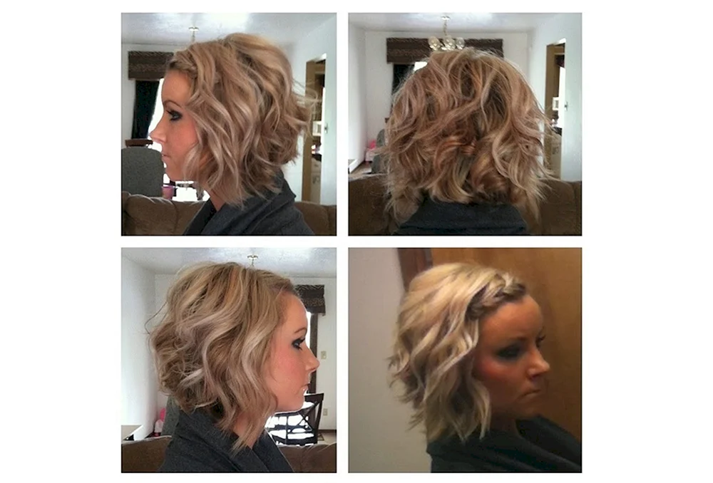 Long bob wave bob curls