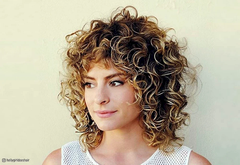 Lockenfrisuren Bob Garson für mittleres Haar lockiges Haar