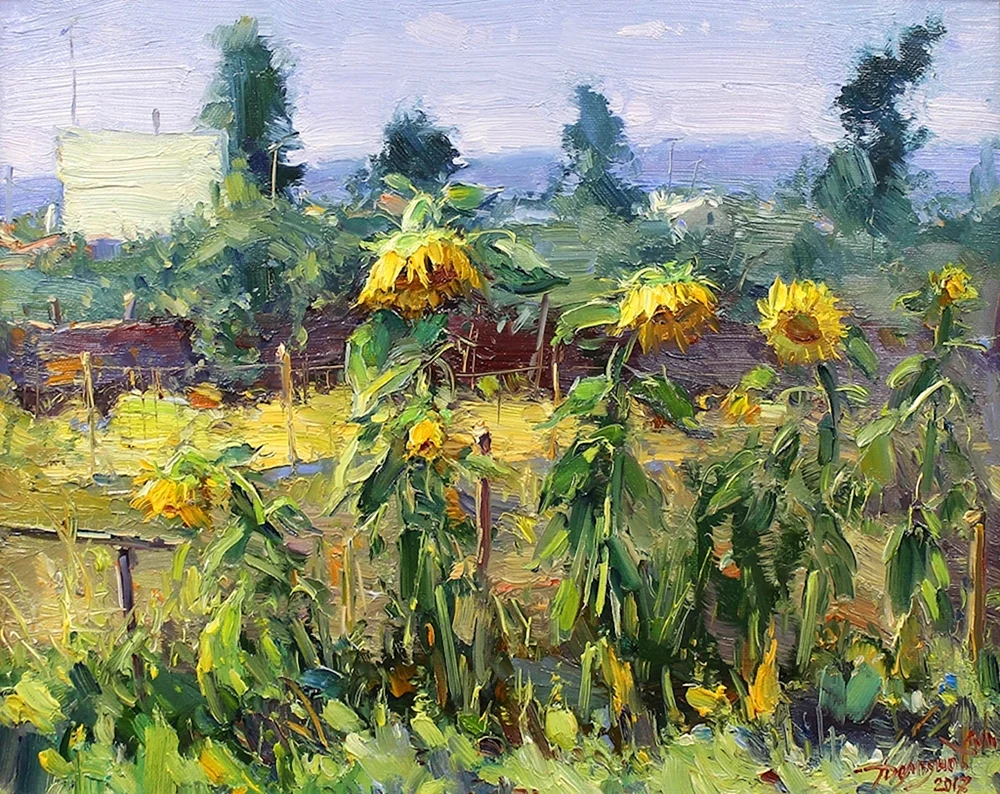 Quinji Sonnenblumen Impressionismus