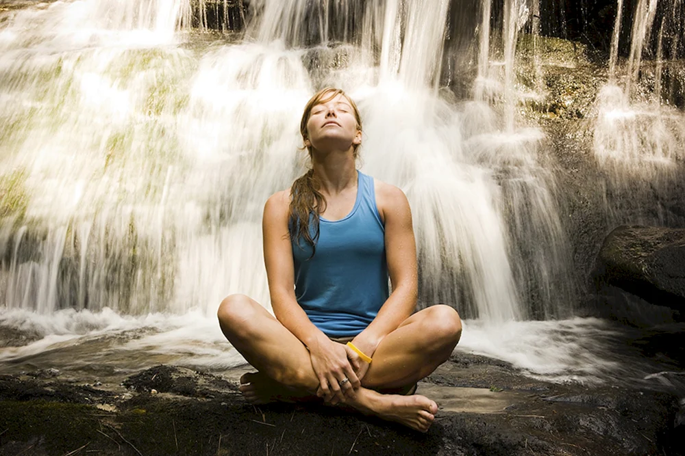 Der Wasserfall und der Mann