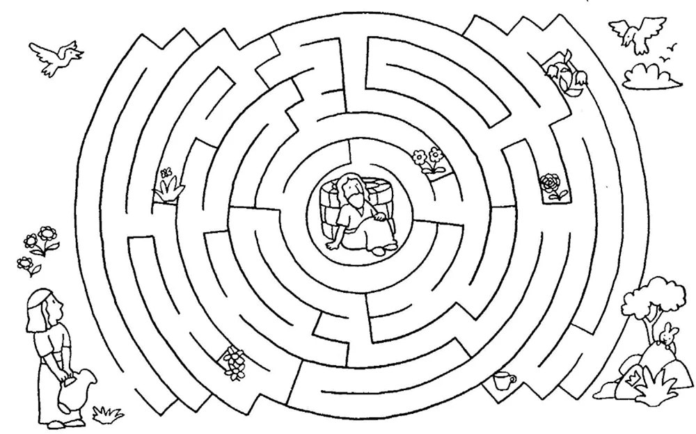 Labyrinthe für Vorschulkinder 6- 7 Jahre alt Aufgaben