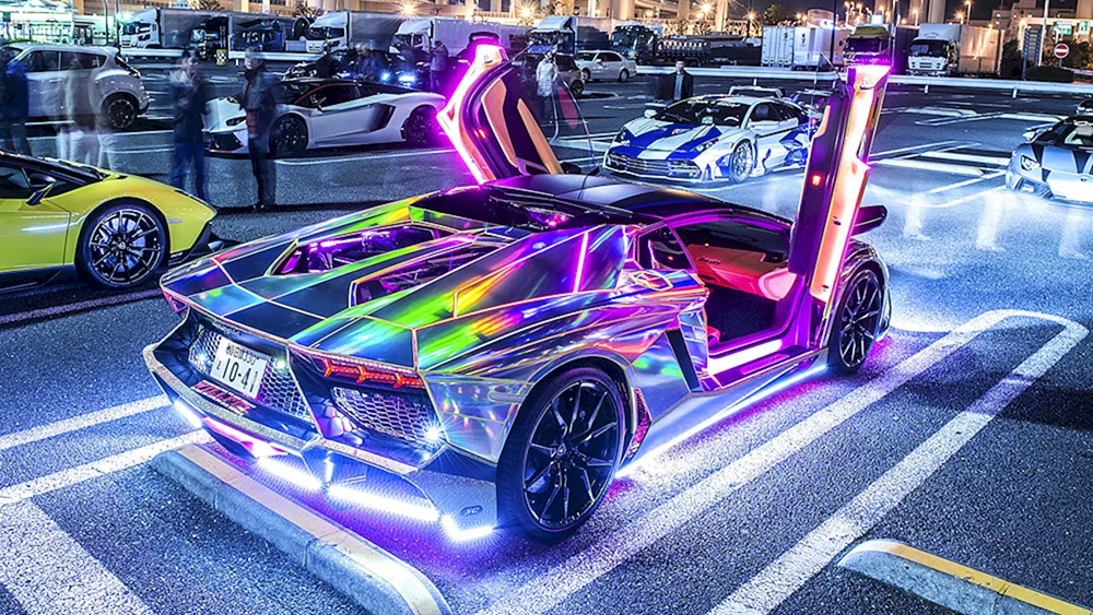 Lamborghini Aventador neon