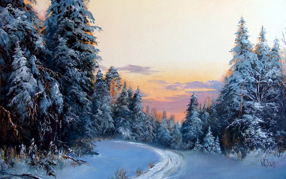 Lednev Alexander Alekseevich . Winterlandschaften