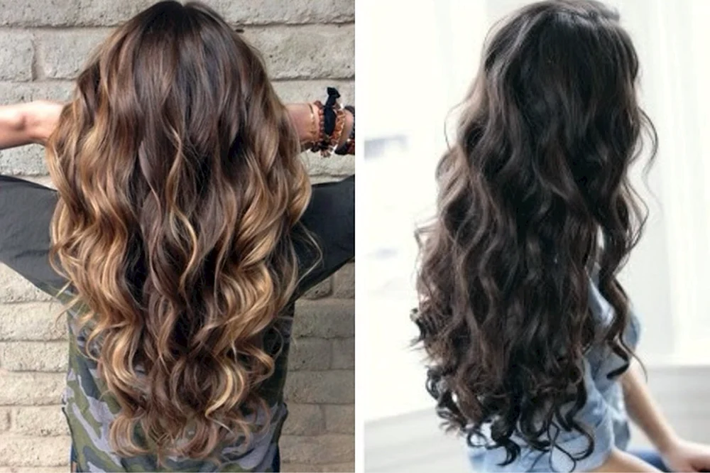 Leichte Locken Langes Haar