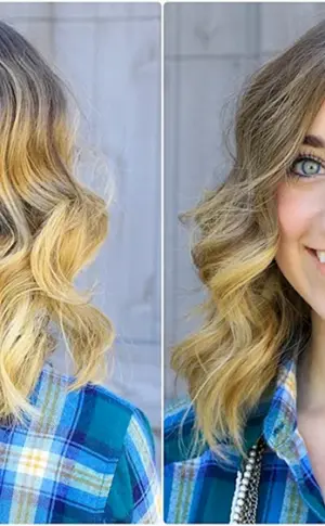 Leichte Locken auf mittellangem Haar
