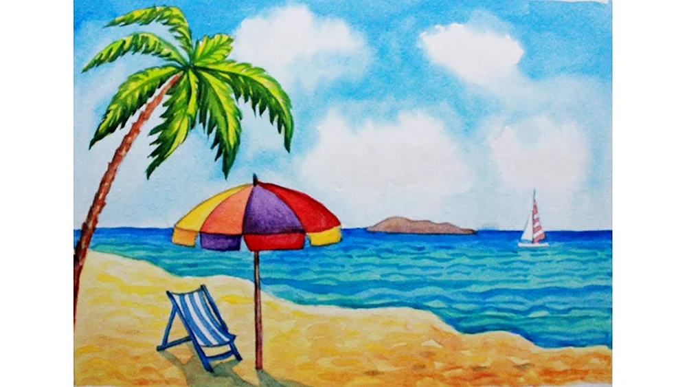 Einfaches Zeichnen zum Thema Sommer