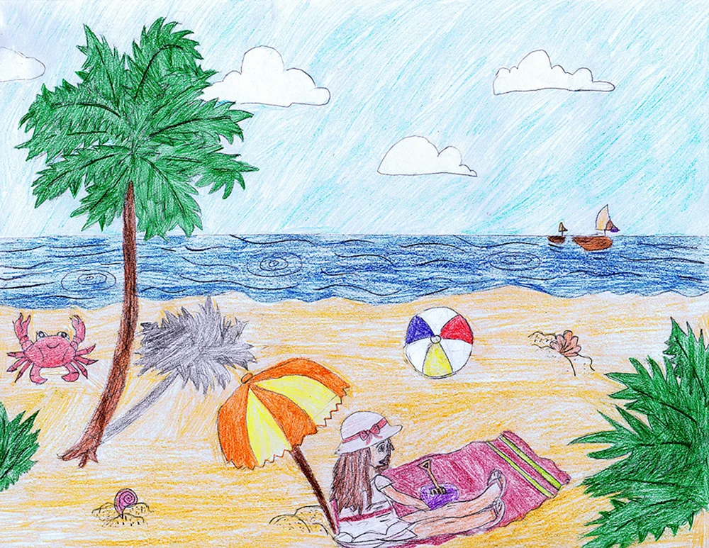 Zeichnen zum Thema Sommer