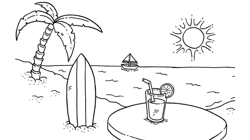 Sommer Bleistiftzeichnung