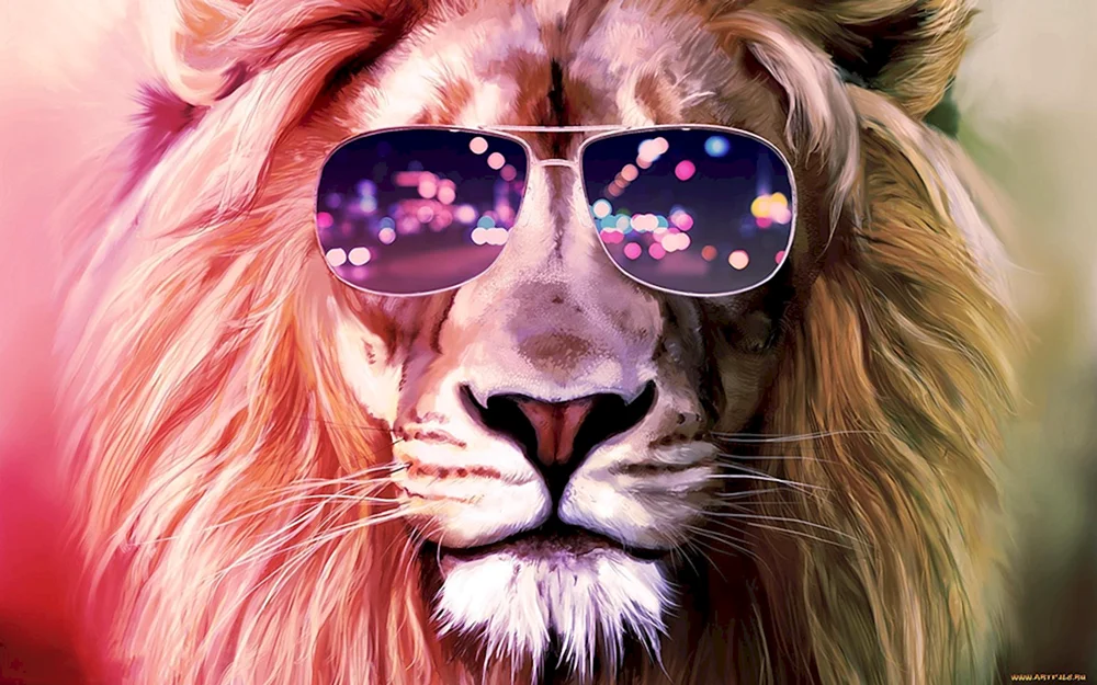 Löwe mit Brille