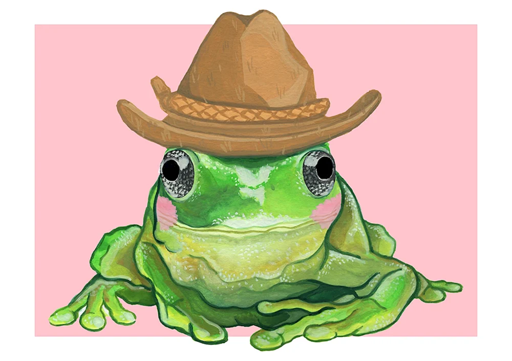 Ein Frosch mit Hut