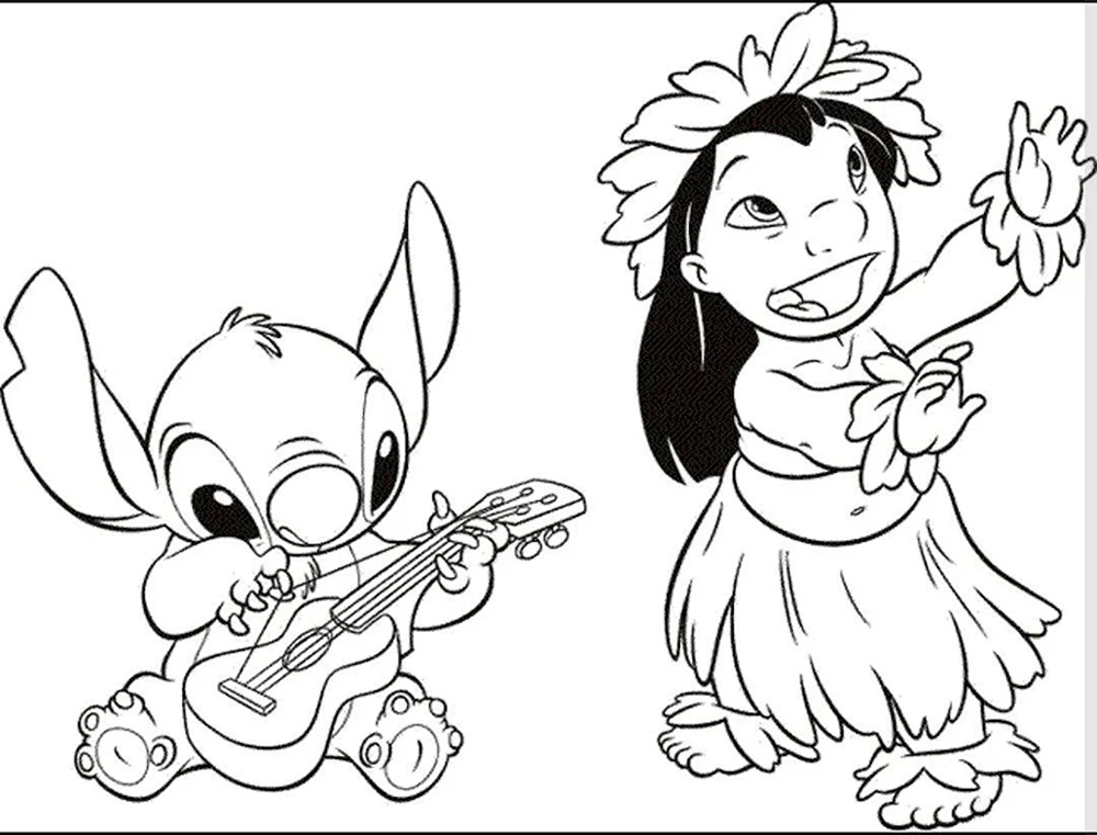 Lilo und Stitch zum Ausmalen